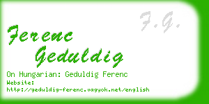 ferenc geduldig business card